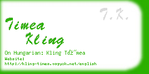 timea kling business card